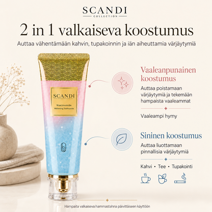 Valkoistava hammastahna – Vähentää värjäytymiä